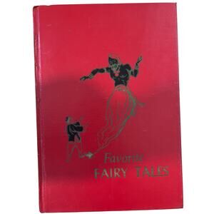 VTG Childrens Hour Vol 2 "Favorite Fairy Tales" Book Spencer Press Hardcover Red